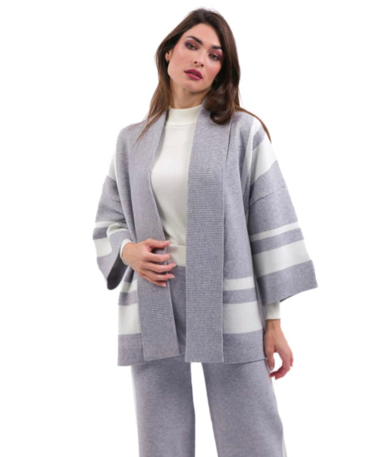 Chaqueta punto bicolor