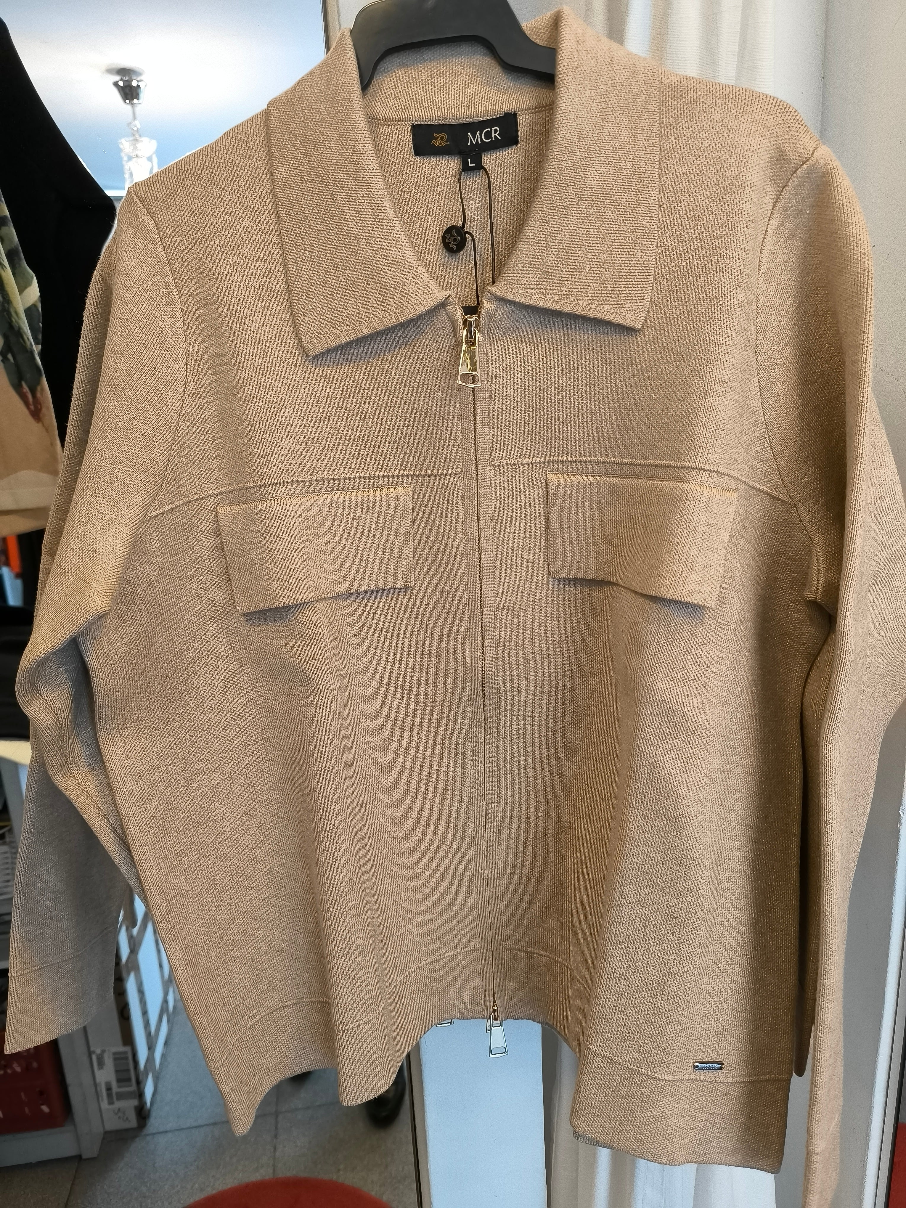 Chaqueta cremallera punto
