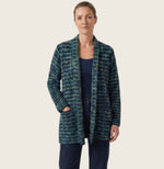 Chaqueta relieve verde y azul