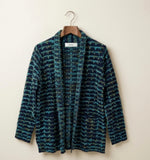Chaqueta relieve verde y azul