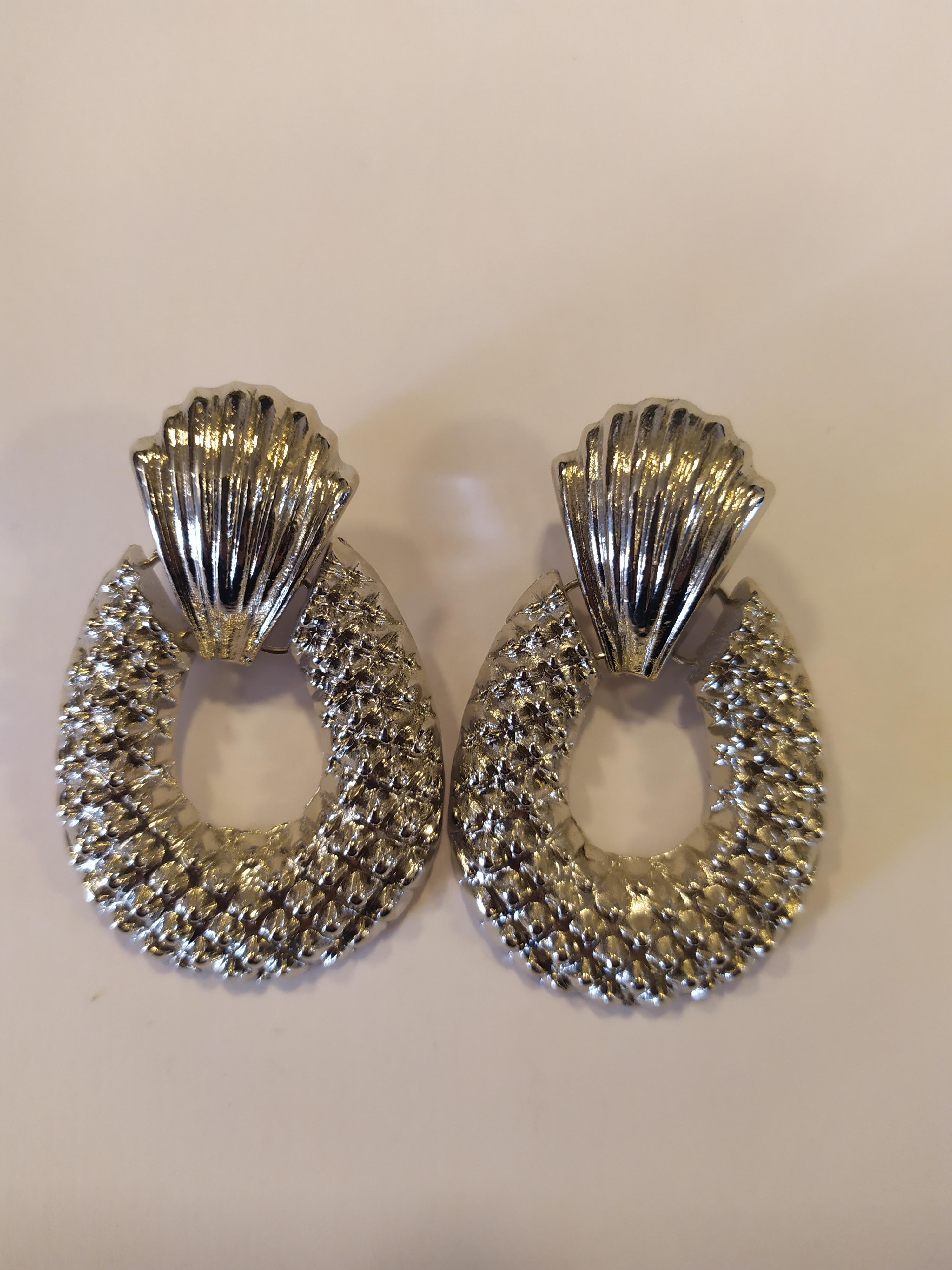 Pendientes Grandes Piña Plata